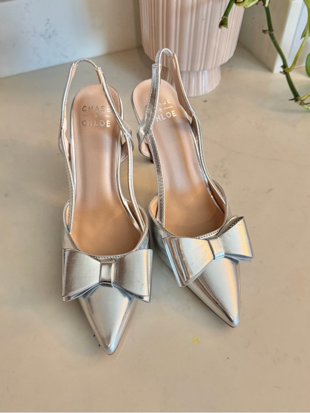 Chase & Chloe Amalia Slingback Bow Heel - Picture 2 of 7